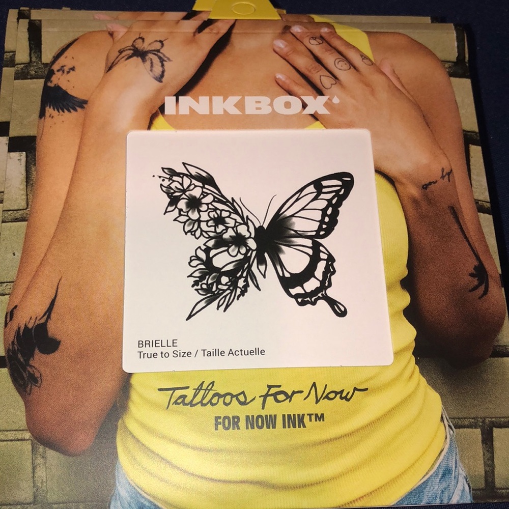 Ink box Brielle 3x3 temporary tattoo NEW